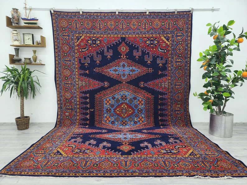 Red and Blue Turkish Rug